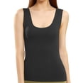 thumbnail image 1 of Ropa interior térmica camisola básica para mujer, camiseta sin mangas con forro grueso, negro, 1 of 6