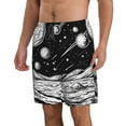 thumbnail image 2 of KLL Cosmic Landscape Celestial Art Men's Casual Summer Beach Shorts Hawaiian Shorts with Pockets-XX-Large, 2 of 5