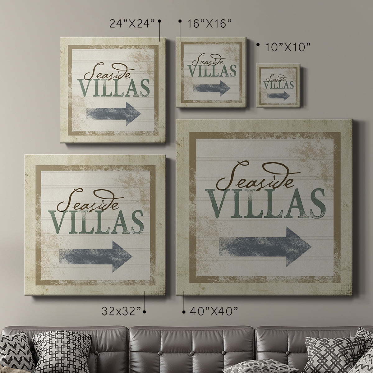 Wexford Home Beach Sign VIII-Premium Gallery Wrapped Canvas, 40" x 40" - Ready to Hang