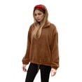 thumbnail image 2 of Yangnuo Women's Fall and Winter Flannel Long-Sleeve Half-Zip Hoodless Sweatshirt for Outer Wear Women's Winter Long-sleeve Jacket, 2 of 5