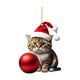 thumbnail image 1 of Gato Navidad lindos adornos colgantes acrílico árbol coche colgante decoraciones (E), 1 of 6