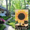thumbnail image 4 of PHYHOO Black Cat Welcome Summer Garden Flag Double-side Home Outdoor Yard Flowers Sunflower Flag Decor White, 4 of 6