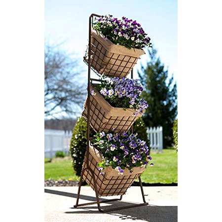 Panacea Products 3 Tier Harvest Baskets Planter Stand 16x16x12 Walmart Com Walmart Com