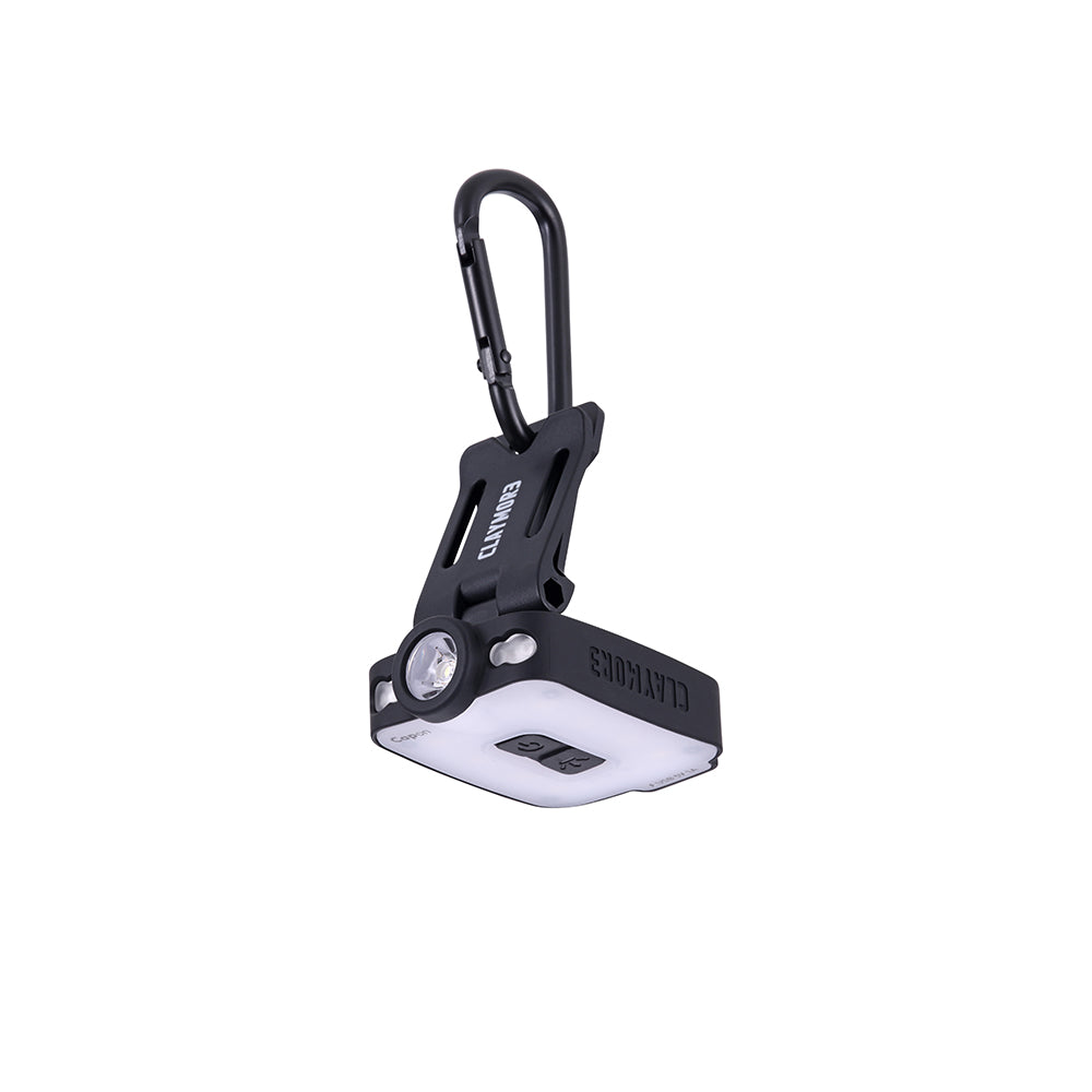 Claymore Capon 40B (Black) - LED Rechargeable Clip-On Cap Headlamp, Lightweight Hat Light for Camping, Running, Hiking, Emergency & Industrial Use, Waterproof, USB-C, Up to 12 Hours of Battery Life.
