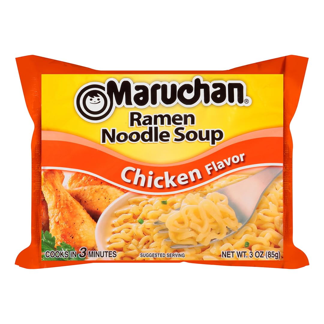 Maruchan Ramen Chicken, Instant OIF8&nbsp;Ramen Noodles, Ready to Eat Meals, 3 Oz, 24 Count