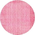 thumbnail image 1 of Ahgly Company Indoor Round Contemporary Dark Hot Pink Abstract Area Rugs, 6' Round, 1 of 6