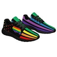 thumbnail image 5 of Unisex Rainbow Sneakers, LGBT Shoes for Men Women Lightweight Breathable Running Shoes Black Size 7, 5 of 7