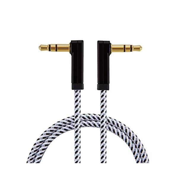 wonima44 CableCreation 3.5mm Aux Cable 6FT/1.8M, 90 Degree 3.5mm Male to Male Auxiliary Audio Cable for Phones, Tablets, Headphones, MP3 Player, Car/Home Stereo, Laptops, Speaker, iPads