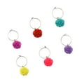 thumbnail image 4 of MasteelfCA 6pcs Rose Wine Glass Marker Flower Ring Drinking Cup Identifier Cup Sign (Mixed Colors), 4 of 7