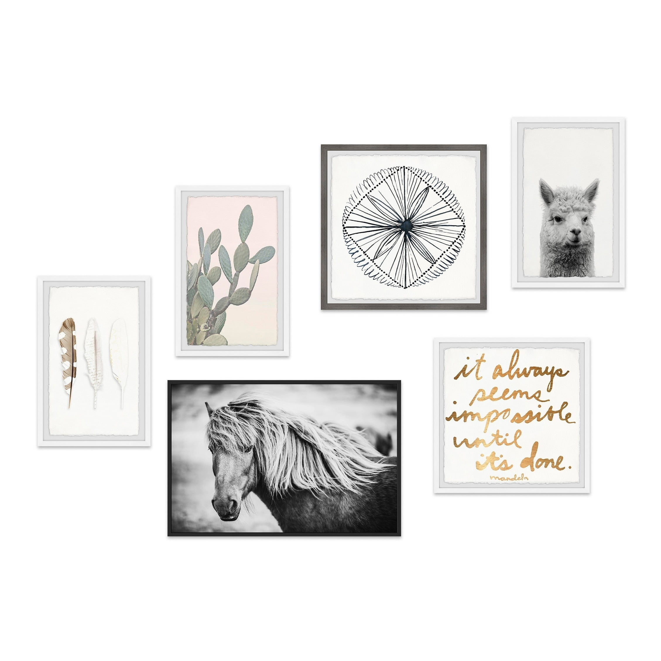 Marmont Hill Handmade Impossible Power Hexaptych Multi Color Walmart Com Walmart Com