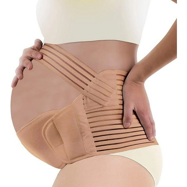 Cinturón de maternidad para mujer embarazada, soporte para la espalda, faja abdominal ligera, cinturón para el vientre para embarazadas, abdominales(L 32in-46in)Color de piel