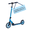 Cyan, variant on Hudora Scooter Up 200 (78") Canary - Lightweight - for Teens, Kids & Adults - up to 220lb