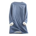 thumbnail image 3 of SDNall Women Thick Fleece Sweatshirt Winter Velvet Warm Underwear Top, 3 of 9