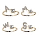 thumbnail image 2 of A-z Letter Gold Color Metal Adjustable Opening Ring, Initials Name Alphabet zhangyuxiang LED, 2 of 2