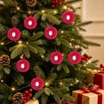thumbnail image 3 of WWG Christmas Tree Ornaments, Festive Hanging Decorations with Resin Santa Claus, Snowman, Mini Tree and Cake Patterns, Soft Faux Polyester Ball with Hanging Cord, for Christmas Tree, Wreath, 3 of 7