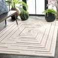 thumbnail image 2 of SAFAVIEH Global Roswell Geometric Indoor/Outdoor Area Rug, Light Beige/Beige, 6'7" x 6'7" Square, 2 of 10