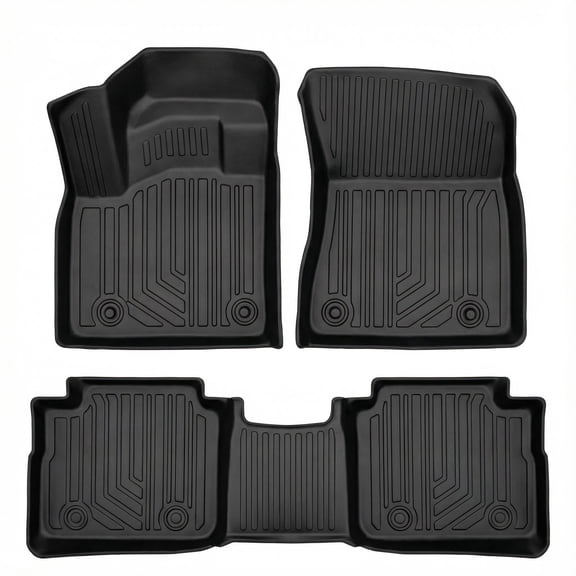 Custom Fit TPE Floor Mats for Nissan Rogue 2021-2026 (Not for Sport) - Waterproof Non Slip Heavy Duty All Weather Liners Front & Rear - Black