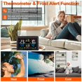 thumbnail image 3 of Electric Weather Station TeqHome Snooze Alarm Clock Wireless Sensor Indoor Outdoor Thermometer Humidity Weather Forecast, 3 of 8