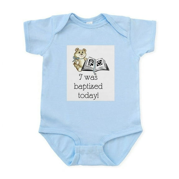 CafePress - I Was Baptized Today! (Boy) Infant Bodysuit - Baby Light Bodysuit, Size Newborn - 24 Months
