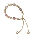 thumbnail image 6 of Tgbvmt Elegant Purple Pearl Bracelet, French Vintage Style Crystal Hand String Jewelry, Perfect for Boudoir or Casual Wear, Exquisite Gift for Women, Adjustable for Comfortable Fit, 6 of 8