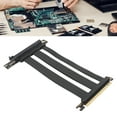 thumbnail image 1 of PCIe 4.0 Riser Cable, PCIe 4.0 X16 Graphics Card Extension Cord, 90 Degree Right Angle, Segmented Design, Compatible with RTX 4090 Ti and 8900 XT, Black, 1 of 7