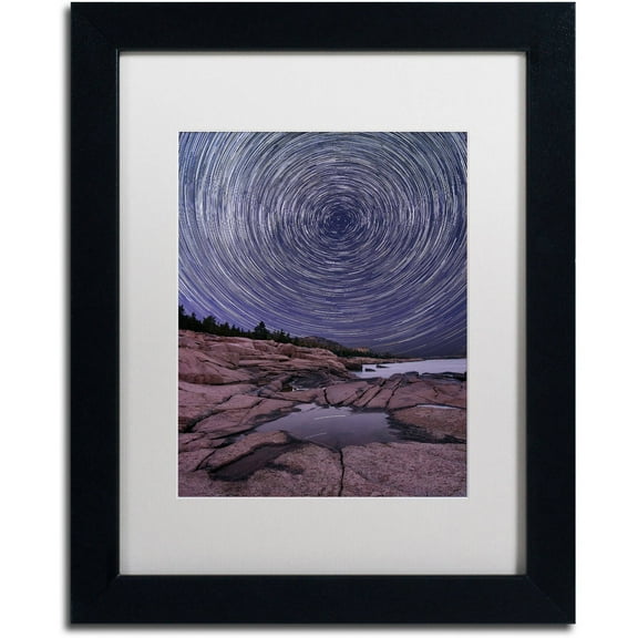 Trademark Fine Art "Celestial Bullseye" Canvas Art by Michael Blanchette Photography White Matte, Black Frame