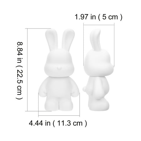 

White Bunny Ornament Bunny Craft Blank Bunny Statue Blank Paint Toy Kids Plaything