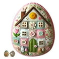 thumbnail image 2 of Patchwork Felt Egg House DIY Kit Felt Easter Eggs House Kit DIY Embroidery Felt Kit Holiday Decoration Easter Eggs Home Ornaments Parent-Child Interaction with Material Package Instructions, 2 of 8