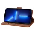 thumbnail image 2 of SaniMore Embossing Flip Wallet Case for iPhone 14 Pro, [RFID Blocking] PU Leather Cover with Card Holder & Kickstand Wrist Strap Magnetic Clasp All-Inclusive Protective Shell, Brown, 2 of 8