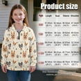 thumbnail image 7 of Uorisanigo Girls Half Zip Pullover Sweatshirt Oversized Athletic Tops Cute Dog Print Long Sleeve Pullover Top Kids Youth Back To School Sweatshirts Quarter Zipper Hoodies No Hood, 7 of 7