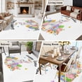 thumbnail image 5 of Easter Area Rugs 6'x9', Washable Small Throw Rugs for Kitchen Dining room, Spring Watercolor Easter Eggs Bunny Flower Indoor Outdoor Rug Non-Slip Low Pile Carpet Runner Reversible Floor Mats, 5 of 8