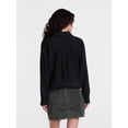 thumbnail image 3 of Scenario Women's Tie Waist Utility Shirt with Long Sleeves, Sizes XS-XXXL, 3 of 5