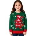 thumbnail image 3 of Coerni Girls Boys Knitted Christmas Sweater Toddler Baby Cartoon Xmas Crewneck Sweatshirt Kids Long Sleeves Sport Shirts Pullover, 3 of 4