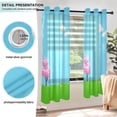 thumbnail image 5 of Pixel Cherry Blossom Breathable Sheer Curtains 63x42in Soft Light Filtering, UV Protection and Thermal Insulation, 5 of 7