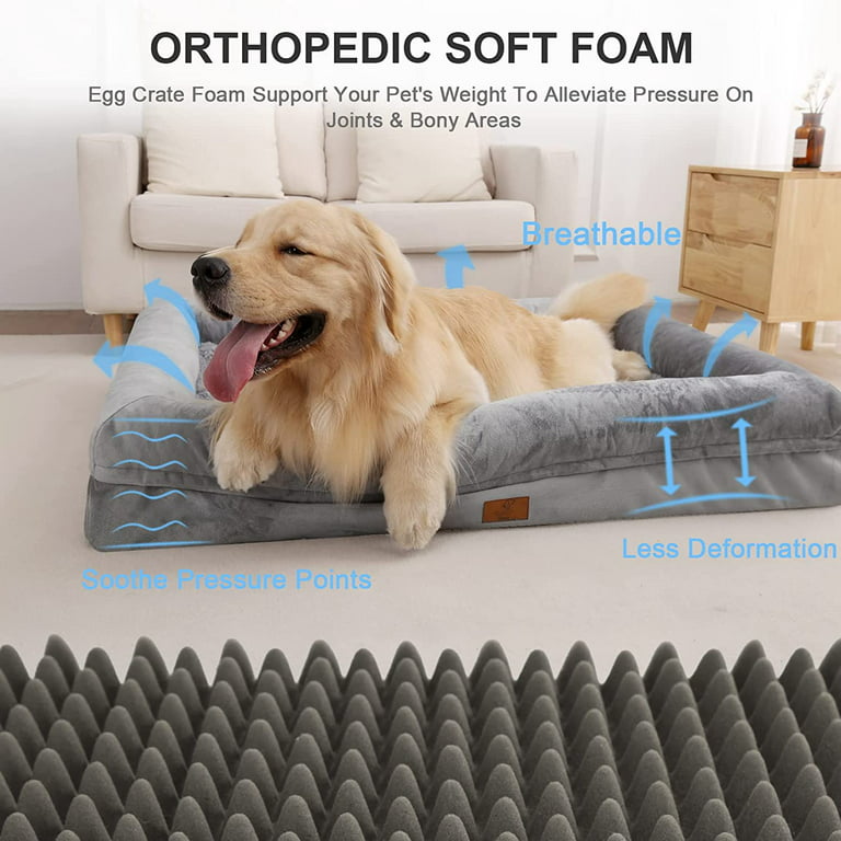 Orthopedic Pet Bed, Waterproof Dog Bed
