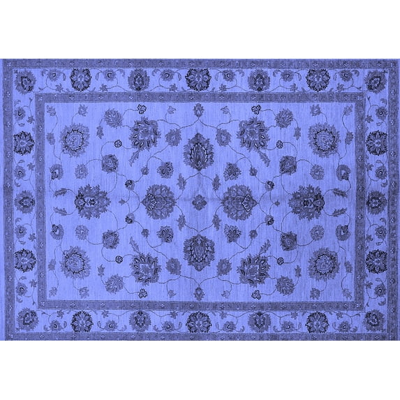 Ahgly Company Indoor Rectangle Oriental Blue Industrial Area Rugs, 3' x 5'
