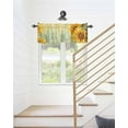 thumbnail image 6 of Window Valance for Kitchen,Yellow Spring Sunflower Floral Leaves Rod Pocket Curtain Valances Short Curtains Drapes Panel,Country Botanical Window Treatment Topper for Bathroom Bedroom,42x18IN, 6 of 9