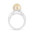 thumbnail image 2 of ANGARA Golden South Sea Cultured Pearl and Diamond Loop Ring in 14K White Gold for Women | June Birthstone, Birthday, Anniversary, Jewelry Gift for Women | Pearl Ring, 2 of 8