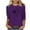 Purple Plus Size Blouse for Women_l, variant on Spring Tops Crew Neck Loose Fit Fall Fashion Shirts Tunic Tops Boho Blouses for Women Dressy Casual 3/4 Sleeve Floral Pattern Lightweight Basic T-Shirts Purple S