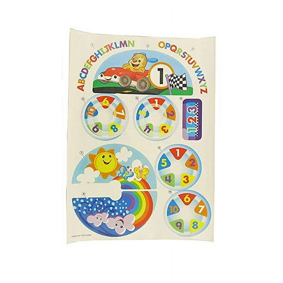 Fisher-Price Laugh & Learn Crawl Around Car Blue - Replacement Labels DJD09