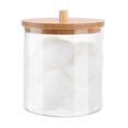 thumbnail image 1 of Boîte de Rangement en Coton Écouvillon Contenant Transparent Rond pour Coton Tampons Éponges de Maquillage, 1 of 6