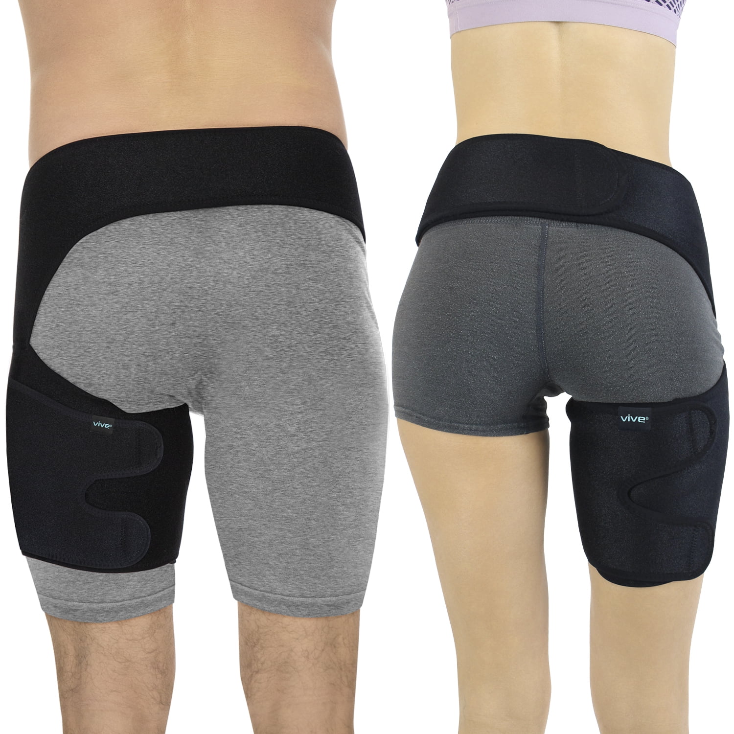 Vive Groin Compression Wrap Support Brace for Hip, Sciatica, Men