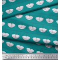 thumbnail image 2 of Soimoi Green Georgette Viscose Fabric Rope & Umbrella Fashion Printed Fabric 1 Yard 42 Inch Wide, 2 of 3