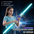 thumbnail image 2 of Épée Lumineuse, Sabre Laser à Double Tranchant à Rotation de Feu, Épée Télescopique à Double Tête Lumineuse avec Lumières DEL à 7 Couleurs pour Rave, Cosplay et Exposition, Accessoires de Costume, pour Enfants de 4 Ans et Jeu de Rôle, 2 of 8