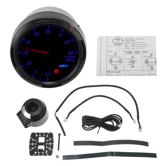 Unique Bargains 2.5" 60mm Tachometer Gauge Colorful Pointer RPM Tachometer tach Gauge 0-10000RPM w/ Sensor and Bracket Universal Tachometer Car DC 12V