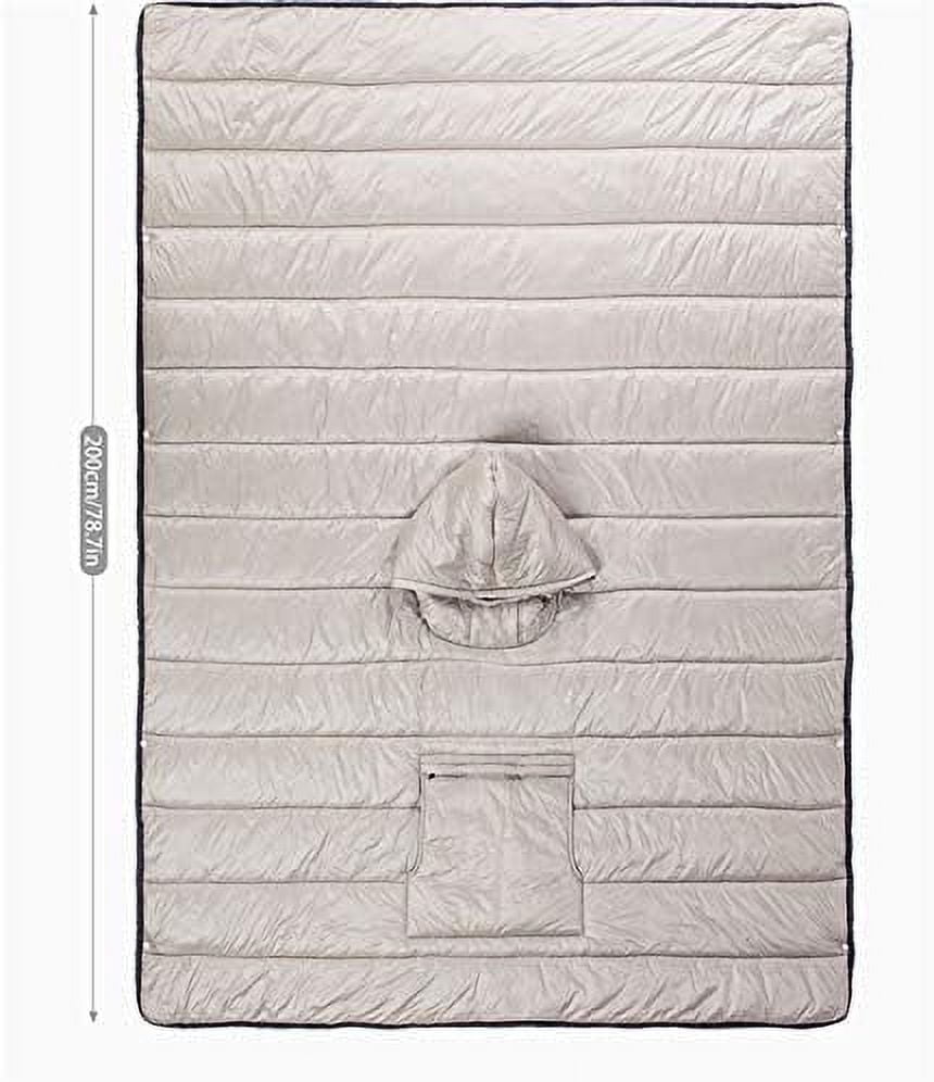 Portable Water-Resistant Camping Sleeping Bag Cloak Style Lazy Sleeping Bag Winter Poncho