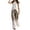 White, variant on Women Casual Pant Suits, 2‑Piece Halter Sleeveless Chiffon Blouse And Leopard Gradient Wide Leg Pants Set, Breathable Resort‑Style Co‑Ordinated Outfit, XS‑S‑M‑L‑XL‑XXL‑XXXL, True To Size