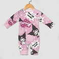 thumbnail image 4 of Kuromi And My Melody Baby Footless Rompers, Long Sleeve Baby Onesie Jumpsuit for Boys Girls, 4 of 8