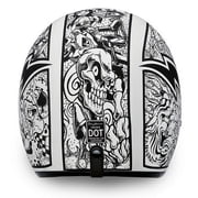 Daytona Helmets DC6-G ‘Cruiser’ Graffiti White and Black ¾ Open Face Helmet White