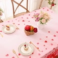 thumbnail image 3 of shiyou-Valentine's Tablecloth Square 55x55 Inch, Falling Love Heart Table Cloth, Pink Red Heart Tablecloths, Waterproof Spillproof Tablecloth for Valentines Wedding Dinner Party Decoration, 3 of 4